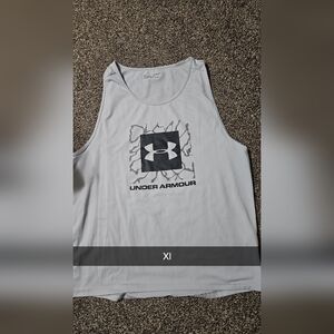 Under Armour White Tank Top with Black Logo